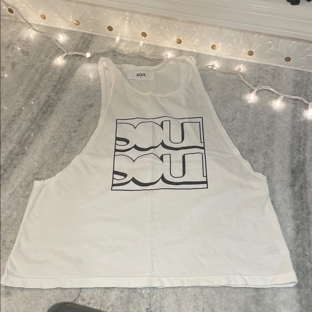 SoulCycle White Muscle Tee